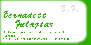 bernadett fulajtar business card